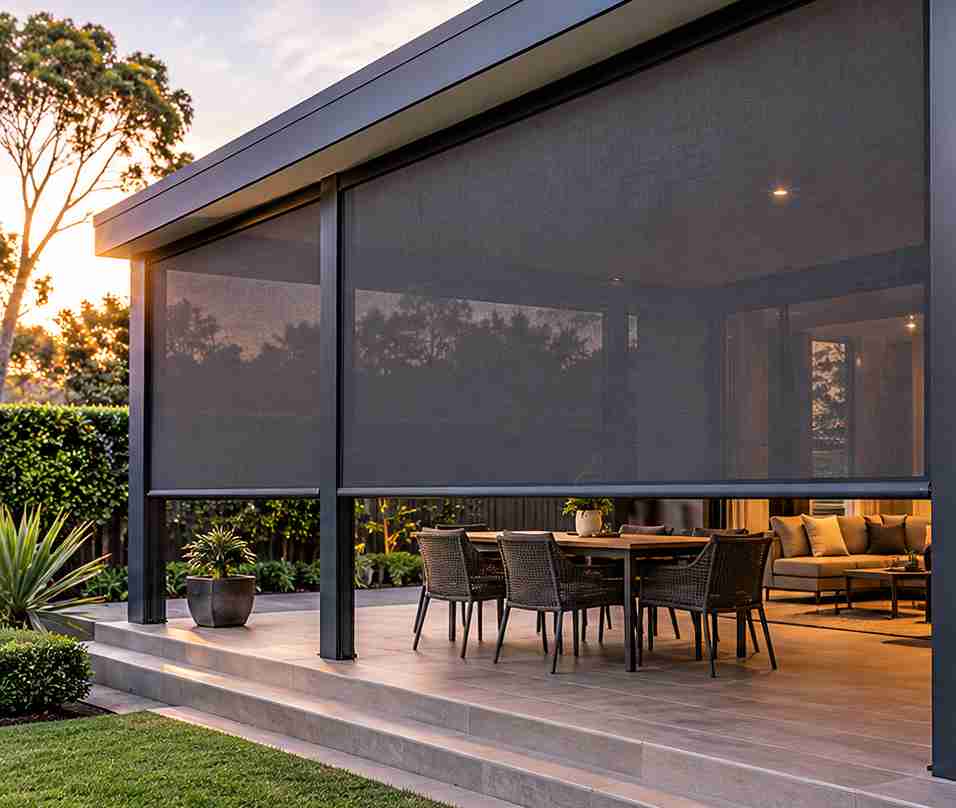 Straight Drop Outdoor Blinds for Patios